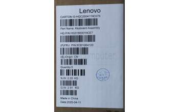 Lenovo 5CB1Q64120 C-Cover with keyboard, US English Euro, Cosmic Blue, Backlight, US