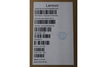 Lenovo 5CB1Q64135 C-Cover with keyboard, Russian, Cosmic Blue, Backlight, US