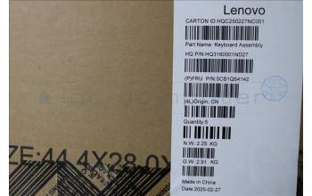 Lenovo 5CB1Q64142 C-Cover with keyboard, UK English, Cosmic Blue, Backlight, UK