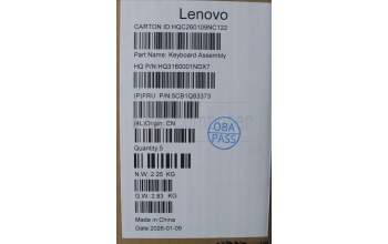 Lenovo 5CB1Q83373 C-Cover with keyboard, UK English, Cosmic Blue, Non-Backlight, UK