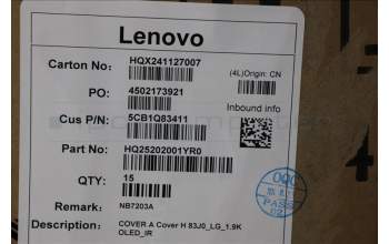 Lenovo 5CB1Q83411 A-Cover, 83J0, Luna Grey, 1.9K_OLED_IR