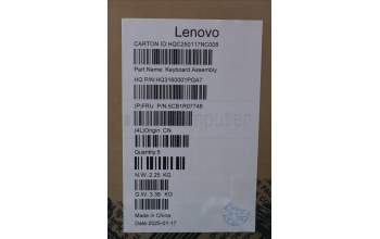 Lenovo 5CB1R07748 C-Cover with keyboard, Nordic, Luna Grey, Backlight, 3CELL, UK