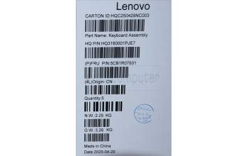 Lenovo 5CB1R07931 C-Cover with keyboard, Belgian, Luna Grey, Non-Backlight, 4CELL, UK