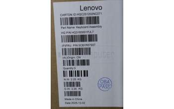 Lenovo 5CB1R07937 C-Cover with keyboard, French, Luna Grey, Non-Backlight, 4CELL, US