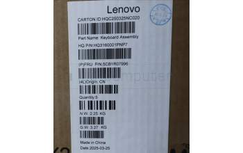 Lenovo 5CB1R07996 C-Cover with keyboard, US English Euro, Cosmic Blue, Non-Backlight, 3CELL, US