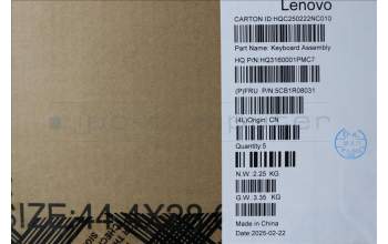 Lenovo 5CB1R08031 C-Cover with keyboard, Greek, Cosmic Blue, Backlight, 4CELL, US