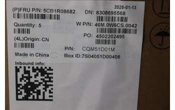 Lenovo 5CB1R08682 C-Cover with keyboard, English, Arctic Grey, Backlight, H-series, US