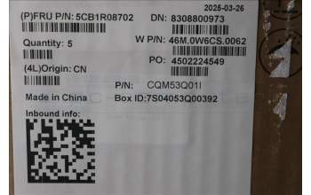 Lenovo 5CB1R08702 C-Cover with keyboard, Belgian, Arctic Grey, Backlight, H-series, UK