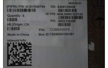 Lenovo 5CB1R08799 C-Cover with keyboard, Spanish, Arctic Grey, Backlight, U-series, UK