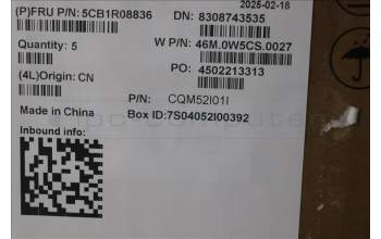 Lenovo 5CB1R08836 C-Cover with keyboard, Arabic, Arctic Grey, Non-Backlight, H-series, US