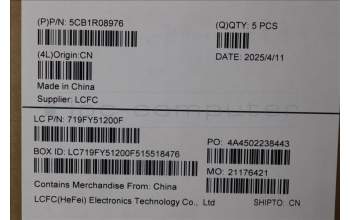 Lenovo 5CB1R08976 C-Cover with keyboard, Nordic, Cosmic Blue, Backlight, UK