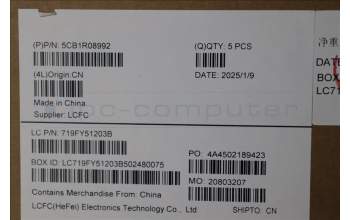 Lenovo 5CB1R08992 C-Cover with keyboard, English, Luna Grey, Backlight