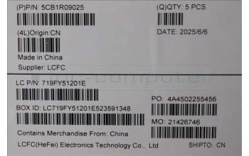 Lenovo 5CB1R09025 C-Cover with keyboard, French Arabic, Cosmic Blue, Non-Backlight, UK