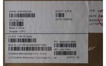 Lenovo 5CB1R22335 C-Cover with keyboard, Slovenian, Cosmic Blue, Non-Backlight, UK