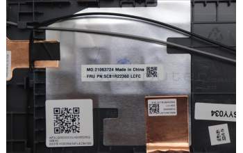 Lenovo 5CB1R22360 C-Cover with keyboard, US English Euro, Luna Grey, Non-Backlight, US