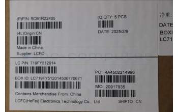 Lenovo 5CB1R22405 C-Cover with keyboard, UK English, Luna Grey, Non-Backlight, UK