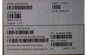 Lenovo 5CB1R22561 C-Cover with keyboard, Ukraine, Luna Grey, Backlight, US