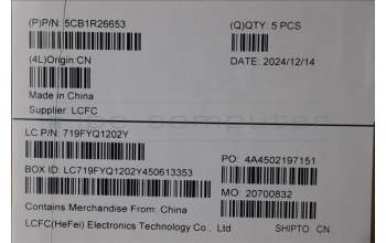 Lenovo 5CB1R26653 C-Cover with keyboard, Spanish, Luna Grey, Non-Backlight, UK