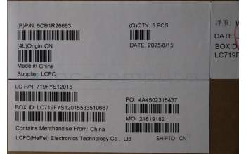 Lenovo 5CB1R26663 C-Cover with keyboard, Bulgarian, Cosmic Blue, Backlight, UK