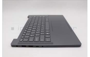 Lenovo 5CB1R26701 C-Cover with keyboard, Greek, Luna Grey, Backlight, US