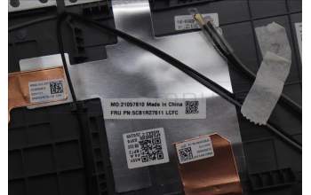 Lenovo 5CB1R27611 C-Cover with keyboard, English, Luna Grey, Backlight, US