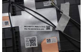 Lenovo 5CB1R27619 C-Cover with keyboard, Hungarian, Luna Grey, Backlight, UK