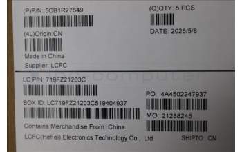 Lenovo 5CB1R27649 C-Cover with keyboard, Hungarian, Cosmic Blue, Non-Backlight, UK