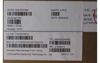 Lenovo 5CB1R27855 C-Cover with keyboard, Italian, Cosmic Blue, Non-Backlight, UK