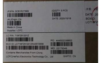 Lenovo 5CB1R27889 C-Cover with keyboard, Nordic, Luna Grey, Non-Backlight, UK