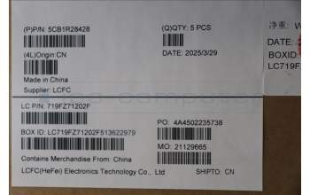 Lenovo 5CB1R28428 C-Cover with keyboard, German, Cosmic Blue, Backlight, UK