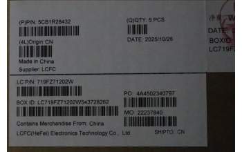 Lenovo 5CB1R28432 C-Cover with keyboard, Hungarian, Cosmic Blue, Backlight