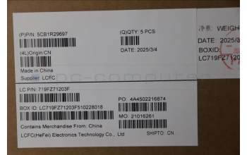 Lenovo 5CB1R29697 C-Cover with keyboard, Greek, Luna Grey, Backlight, US