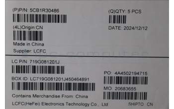 Lenovo 5CB1R30486 C-Cover with keyboard, Russian, Luna Grey, Non_Backlight