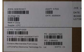 Lenovo 5CB1R31617 C-Cover with keyboard, UK English, Luna Grey, Non-Backlight, UK