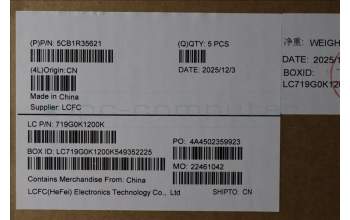 Lenovo 5CB1R35621 C-Cover with keyboard, French, Luna Grey, Backlight, US