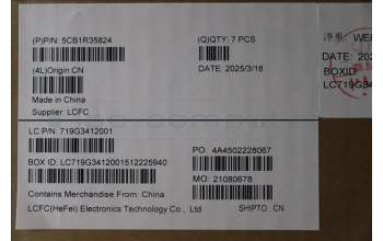 Lenovo 5CB1R35824 Cover 83KB, Luna Grey, LCD_IR