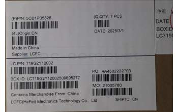 Lenovo 5CB1R35826 A-Cover, 83K0, Luna Grey, IR