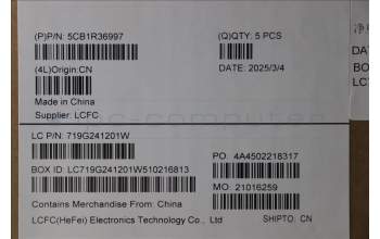 Lenovo 5CB1R36997 C-Cover with keyboard, UK English, Arctic Grey, Non-Backlight, UK