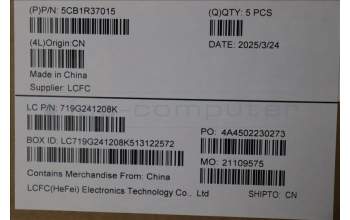 Lenovo 5CB1R37015 C-Cover with keyboard, Nordic, Arctic Grey, Non-Backlight, UK