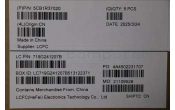 Lenovo 5CB1R37020 C-Cover with keyboard, US English Euro, Arctic Grey, Non_Backlight