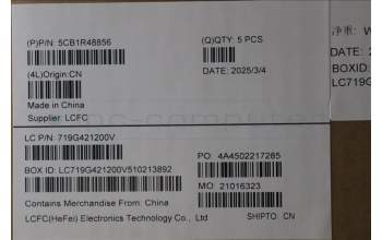 Lenovo 5CB1R48856 C-Cover with keyboard, Arabic, Arctic Grey, Non-Backlight, FingerPrint, US