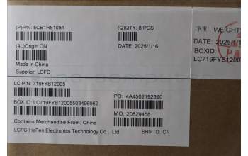 Lenovo 5CB1R61081 A-Cover, 83K7, Luna Grey, IR