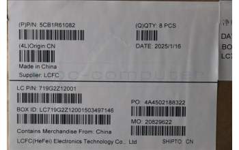 Lenovo 5CB1R61082 A-Cover, 83K7, Cosmic Blue, IR