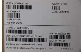 Lenovo 5CB1R61142 C-Cover with keyboard, Italian, Luna Grey, UMA, UK