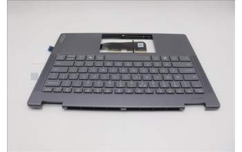 Lenovo 5CB1R61241 C-Cover with keyboard, US English Euro, Luna Grey, FingerPrint, Puresight Logo