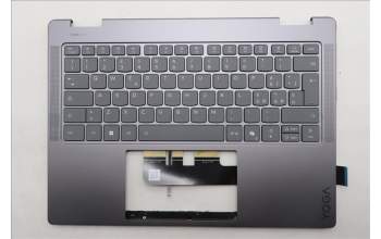 Lenovo 5CB1R61254 C-Cover with keyboard, Italian, Luna Grey, Non_FingerPrint, Puresight Logo