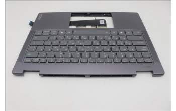 Lenovo 5CB1R61257 C-Cover with keyboard, Hebrew, Luna Grey, Non-FingerPrint, Puresight Logo, US