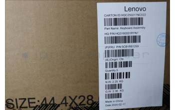 Lenovo 5CB1R61259 C-Cover with keyboard, German, Luna Grey, Non_FingerPrint, Puresight Logo