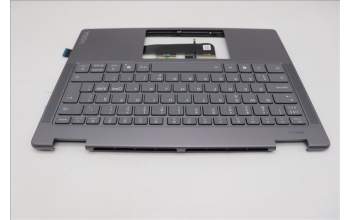 Lenovo 5CB1R61261 C-Cover with keyboard, Norwegian, Luna Grey, Non-FingerPrint, Puresight Logo, UK