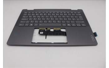 Lenovo 5CB1R61262 C-Cover with keyboard, Portuguese, Luna Grey, Non-FingerPrint, Puresight Logo, UK